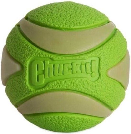 Chuckit! Max Glow Ultra Squeaker Ball - Medium - Glow in the Dark - Green