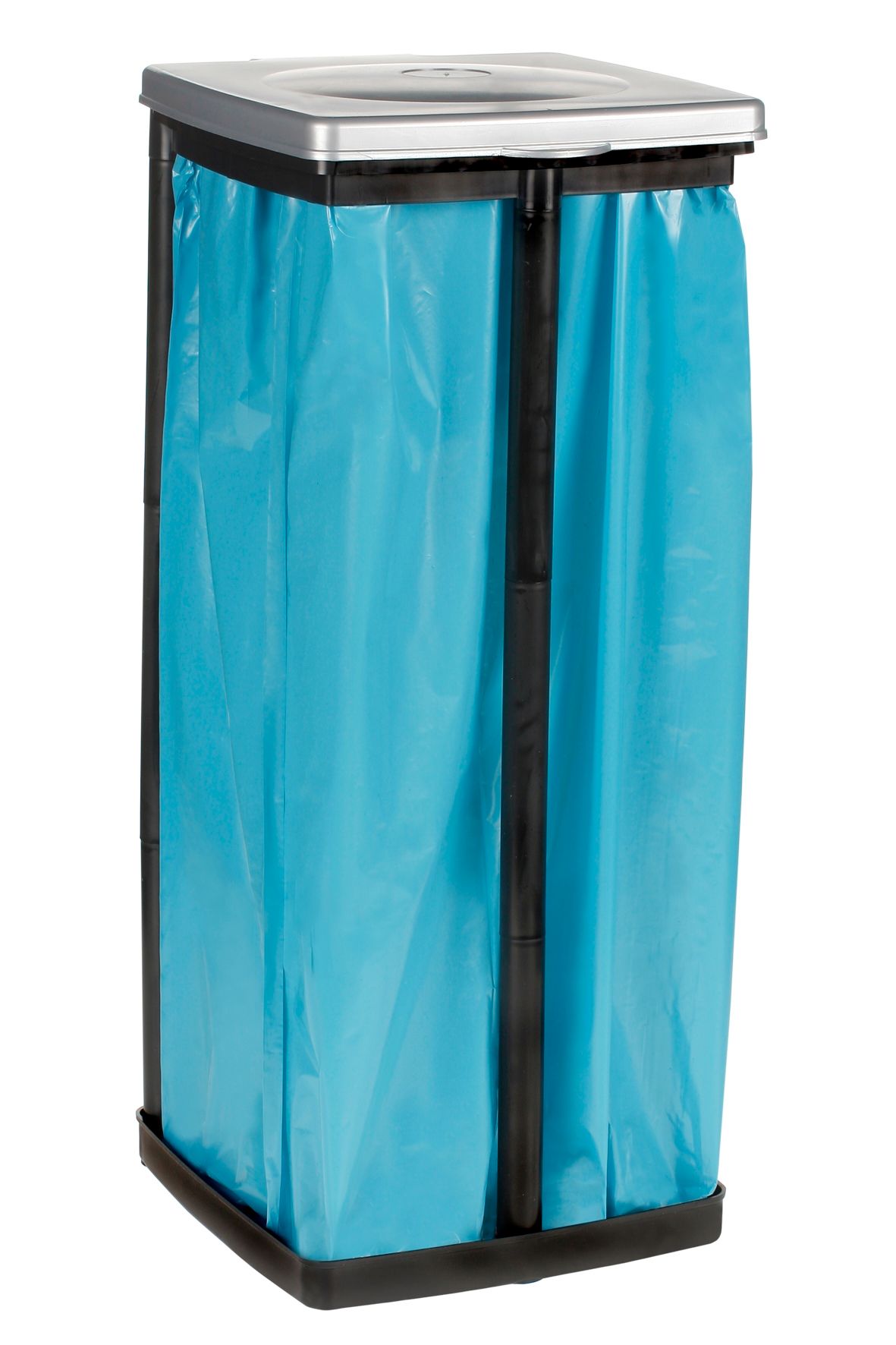 OKT Vuilniszakhouder zilver - Afvalzakhouders - Zwart, Zilver