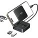 UGREEN Telefoonhouder, magnetisch, opvouwbaar, smartphonehouder, magnetisch, docking station, USB C, met HDMI 4K, 60Hz, 2 USB-poorten, 5 Gbit/s, PD, 100 W, compatibel met MagSafe iPhone 17 Pro Max 16 | Hub USB C, Porte Smartphone Aimanté, HDMI 4K 60Hz, 5