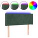 VidaXL Hoofdbord & Voeteind Donkergroen Polyester/Hout 93x16x118/128 cm met LED