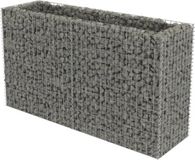 vidaXL Gabion plantenbak verhoogd 180x50x100 cm gegalvaniseerd staal