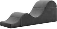 Liberator Stijlvolle Gestoffeerde Bank Super Aria Flip Chaise - BDSM Bank - Uitklapbaar tot liefdesmeubel - Imitatiesuède - Zwart