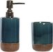 Item International Badkamer accessoires set drinkbeker/zeeppompje - emerald groen