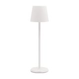 SECURIT - Ledlamp met dimmer "Feline" - Draadloos - Oplaadbaar via magnetische USB - Binnen/Buiten - Voor Bar, Café, Restaurant, Hotel - 38 x 11 x 11 cm - Wit