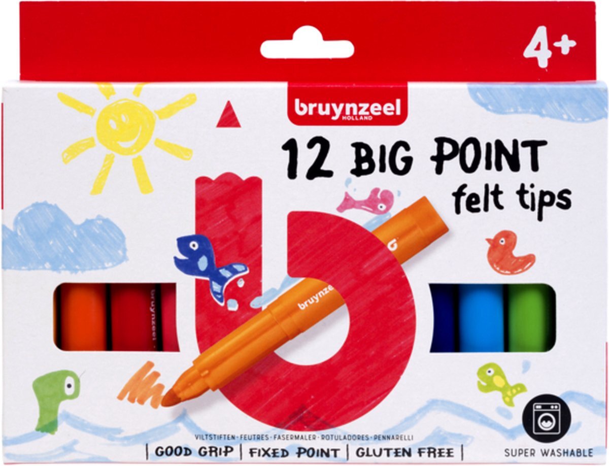 Bruynzeel Kids Big Point viltstiften set 12