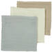 Meyco hydrofiele monddoekjes - set van 3 - Offwhite/Light Grey/Sand