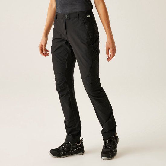 Regatta Broek Hiking Dames Waterafstotend Uv-bescherming 40+ Zwart Maat 42