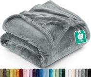 Utopia Bedding Deken Polar Fleece Asgrijs 300 GSM Luxe Deken voor Bank, Bed, Antistatisch, Zacht en Pluizig (259 x 228 cm)
