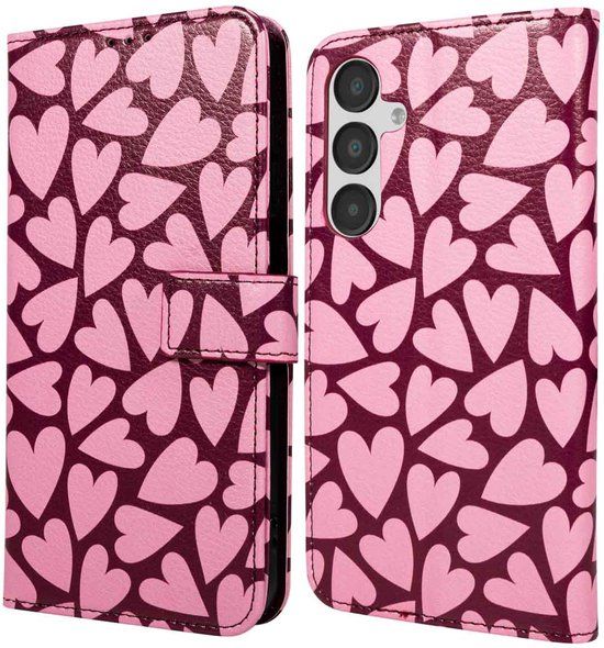 imoshion Hoesje - Geschikt voor Samsung Galaxy A55 (5G) - Design Bookcase smartphone - Hearty Blush
