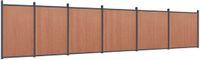 vidaXL Schuttingpaneel Composiet Bruin 186 cm