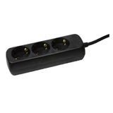LogiLink LPS205B power uitbreiding 1,4 m 3 AC-uitgang(en) Zwart