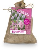 Bloomique - The Pink Bag - Roze Mix - 50 Bloembollen - Tulpen, Hyacinten, Allium