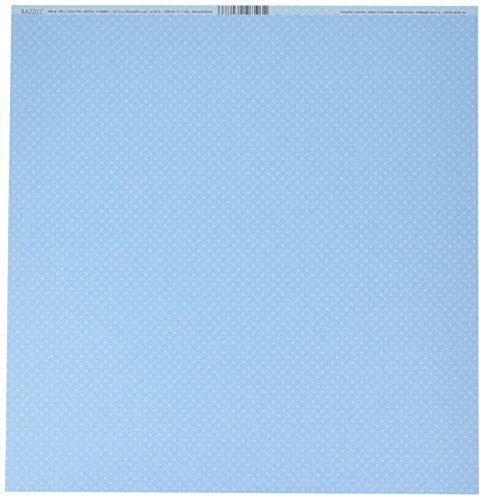 Bazzill Basics Paper Bazzill Basics Papier 25 Scrapbooking vellen stippen op het zwembad, blauw