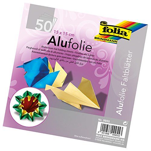 Folia 9955 - Vouwbladen van aluminiumfolie - 15 x 15 cm - 50 vellen