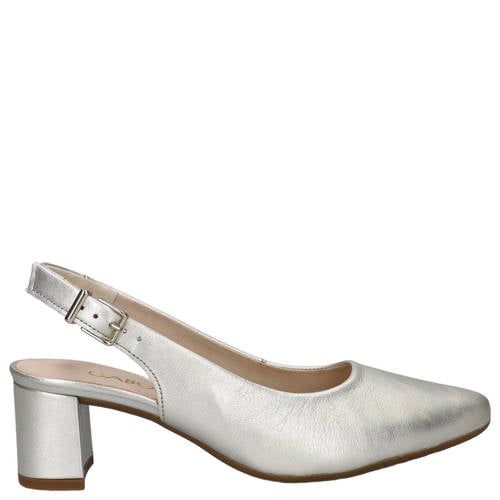 Gabor leren slingback pumps blokhak lichtgoud