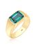 Elli PREMIUM - Ring - Zegel met Granaat Edelsteen Rode Trend van 925 Sterling Zilver - Dames