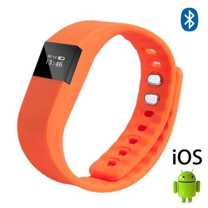 Stuff Certified TW64 Smartband Sport Smartwatch Smartphone Horloge OLED iOS Android Oranje