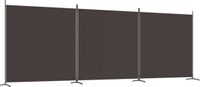 vidaXL Kamerscherm met 3 panelen 525x180 cm stof bruin