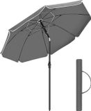Merkloos Strandparasol - Grijs - Ø 200 cm