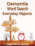 Large Print Dementia Word Search Book for Seniors