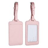 kwmobile 2x bagagelabel voor koffers - Set van 2 kofferlabels - 11 x 7 cm - Van kunstleer in roségoud