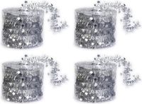 Inge-glas Inge's Christmas Decor Gmbh 4x Dunne kerstslingers zilver 3,5 x 700 cm