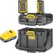DeWalt DWST08061-1 Werkzeugkasten mit integrierter Beleuchtung 395 x 352 x 255 mm ToughSystem 2.0 + 1x Powerstack-Akku 1,7 Ah - ohne Ladegerät