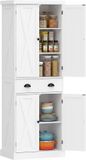 HOMCOM Keukenvoorraadkast - MDF - 62 x 38 x 173 cm - Wit