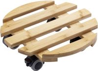 Metafranc WU0825330 Plantentrolley Bamboe Laadvermogen (max.): 60 kg 74 mm Aantal rollers 4