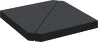 vidaXL Parasolvoetplaten 2 stuks Graniet Zwart Rond 41 cm