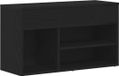 vidaXL Schoenenbank 80 x 30 x 45 cm Bewerkt hout Zwart Eiken