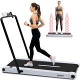 Squatz Walking Pad met Trilplaat en Handrail Zwart – Compacte Loopband met LED Display en Afstandsbediening voor Thuis en Kantoor, Grote Loopoppervlakte