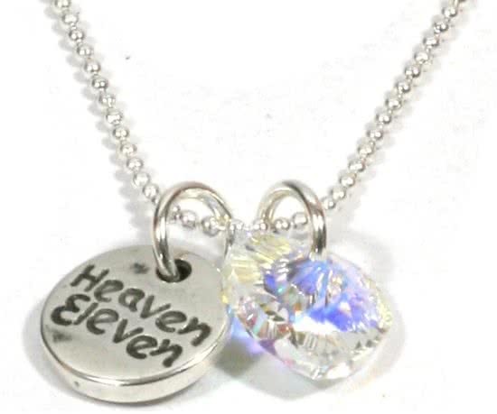 Heaven Eleven dames Ketting ballchain - swarovski elements hart