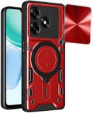 Techsuit Hoesje geschikt voor HONOR X5c Plus - CamGuard Pro Back Cover - Rood