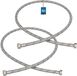 KOTARBAU® 2 Pièces - Tuyau de raccordement flexible 3/8" x 3/8" - Tuyau de robinet flexible 120 cm - Tuyau de raccordement sanitaire - Tuyau de connexion flexible - Tuyau de raccordement pour robinetterie - avec tresse en acier inoxydable