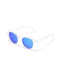 Hawkers WARWICK KIDS gepolariseerde kinderzonnebril, transparant frame, blauwe lenzen