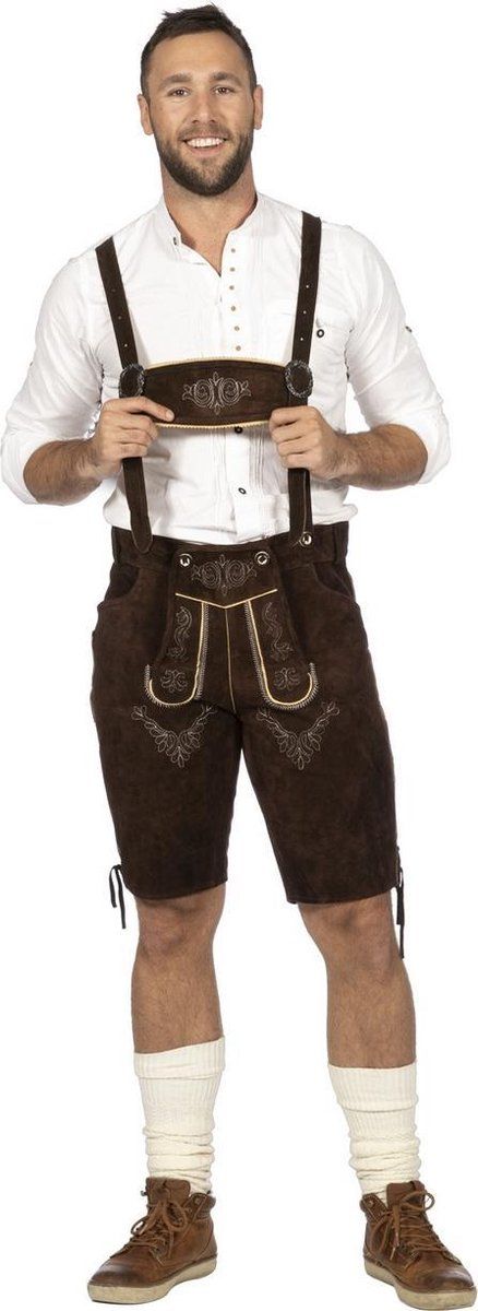Wilbers Boeren Tirol & Oktoberfest Kostuum | Maat 46 | Zwart
