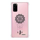 Evetane - Siliconen hoesje compatibel met Samsung Galaxy S20, zacht en versterkt, schokbestendige hoeken, dun en transparant, achterkant bescherming, tattoo