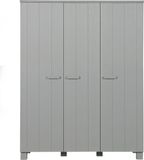 WOOOD Dennis 3-Deurs Kledingkast - Betongrijs - 202x158x55cm