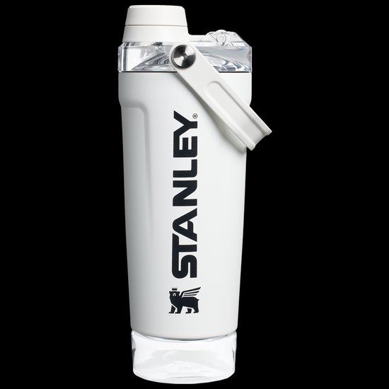 Stanley Twist Flip 2.0 Waterfles met draaidop met springveer 0.47L - 10 Uur Koud - 2 Dagen Koud Met IJs - Roestvrijstalen Drinkfles - BPA Vrij - Lekvrij - Vaatwasserbestendig - Chalk
