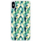 Toucan Verstevigd hoesje met sublimatie bedrukking, compatibel met Apple iPhone X Toucan losange