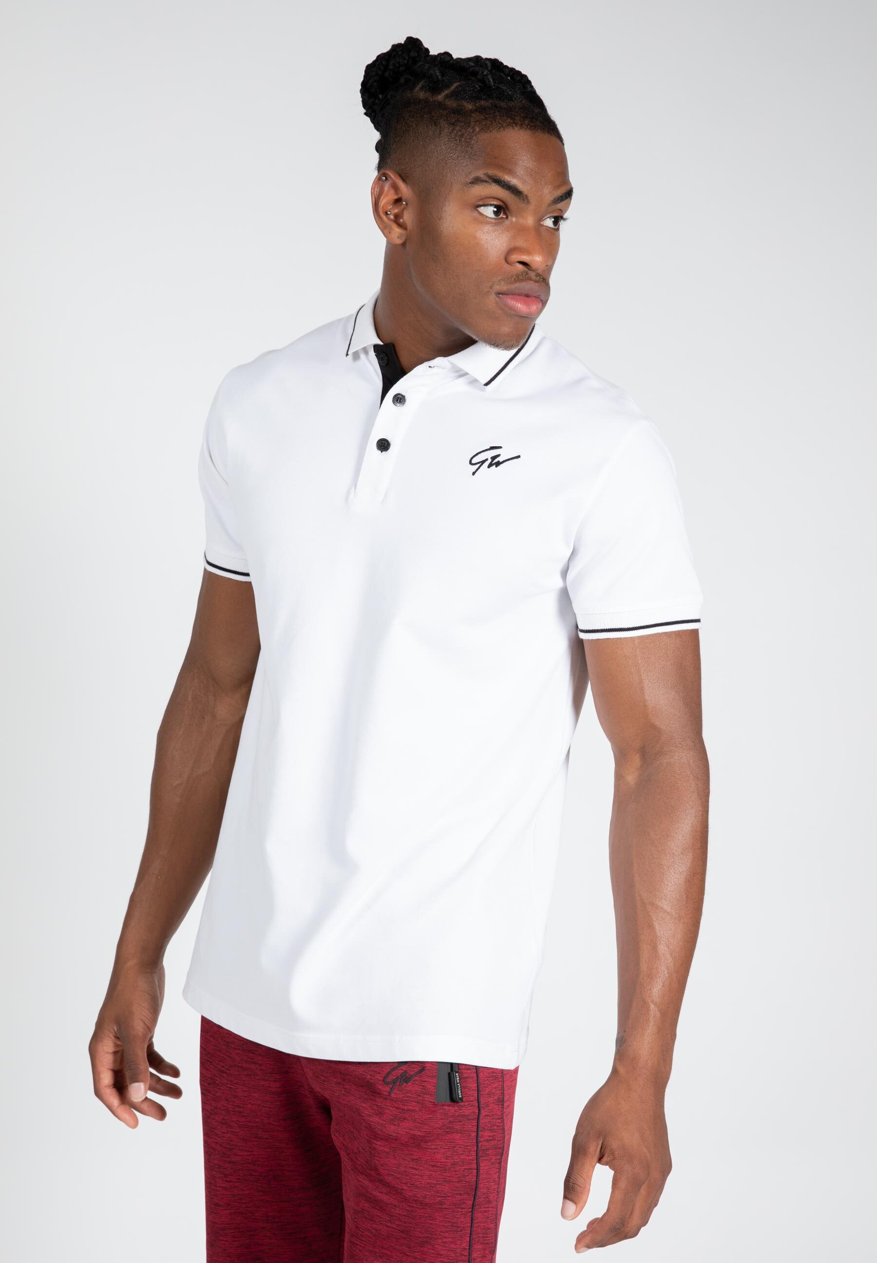 Gorilla Wear Delano Polo - Wit/Zwart - L