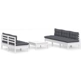 VidaXL 3096089 Série de meubles de jardin blanc