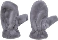 Urban Classics - Teddy Mitten Winterhandschoenen - L/XL - Grijs