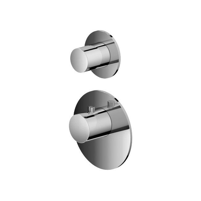 hotbath High Flow afbouwdeel Mate Ext 1 kr rond geborsteld nikkel MHF011GN