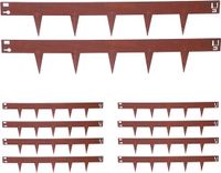 Merkloos Relaxdays Borderrand - set van 10 - 16x100 cm - staal - bruin