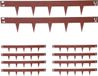 Merkloos Relaxdays Borderrand - set van 10 - 16x100 cm - staal - bruin
