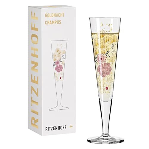 Ritzenhoff GOLDNACHT champagne glas # 20 van Kathrin Stockebrand, van kristalglas, 205 ml, in geschenkverpakking