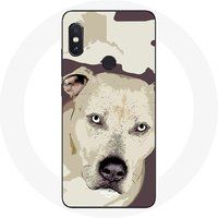 Maniacase Hoesje voor Xiaomi Redmi Note 5 Pro Pitbull Hond Wit