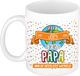 Bellatio Decorations Naam mok papa Joey - wit - de beste - keramiek - 300 ml - Vaderdag - cadeau